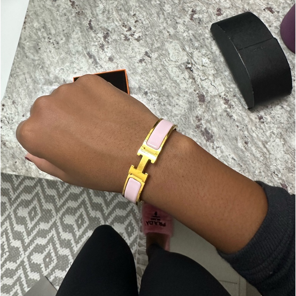 Hermes Clic H Bracelet in Pink